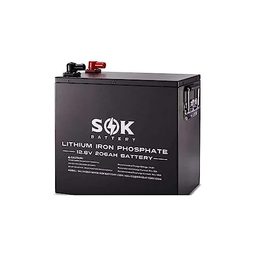 SOK Battery 12V 206Ah Heated LiFePO4 Metal Box